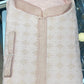 Attractive Light pink color brocade with lining kurta suit For Men