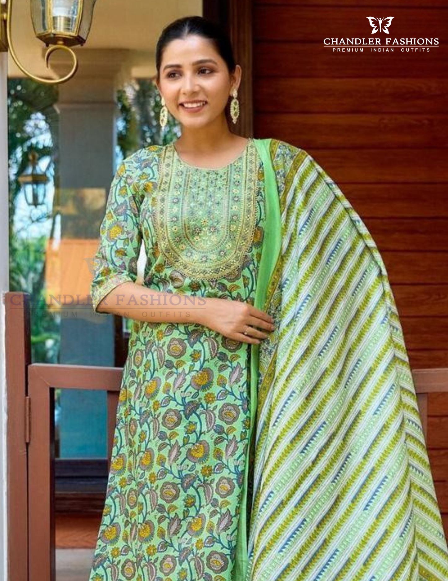 Light Green Color Salwar Suits With Dupatta Set Near Me