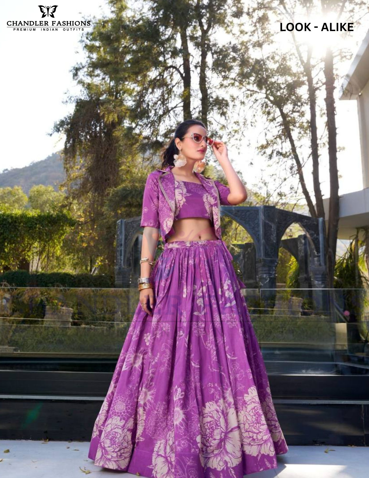 Wounderful Purple Color Tussar Silk With Floral Print Lehenga Choli  For Women