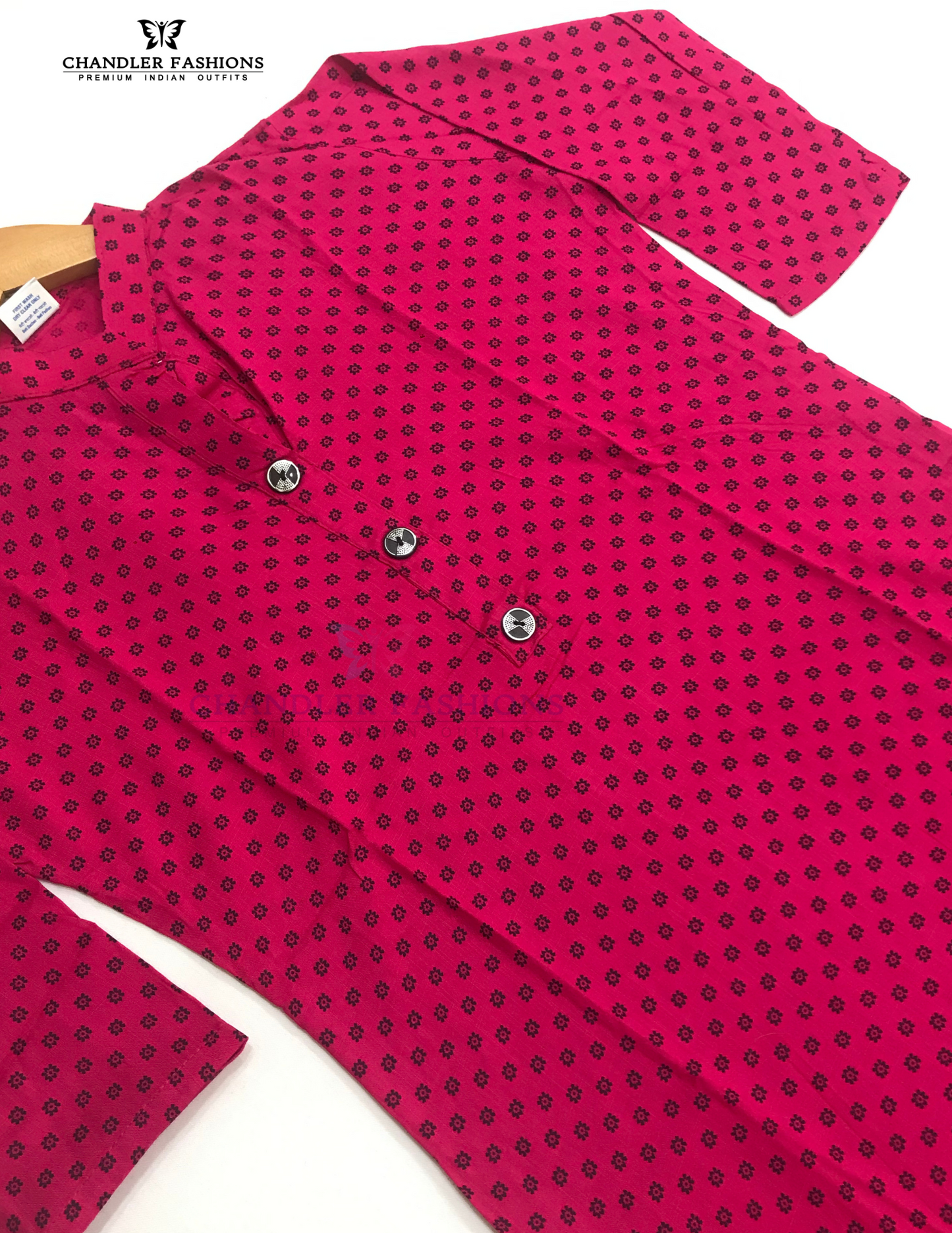 Pink Color Cotton With Printed Work Kurti In Yuma