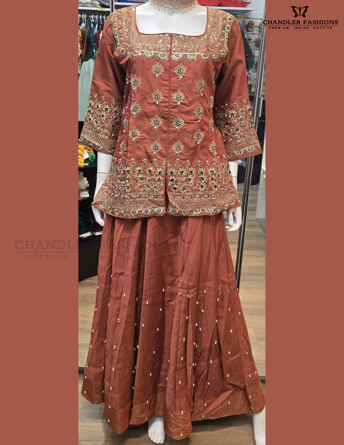 Peach Color Shimmer Silk With Embroidery And Sequins Work Lehenga In Tempe