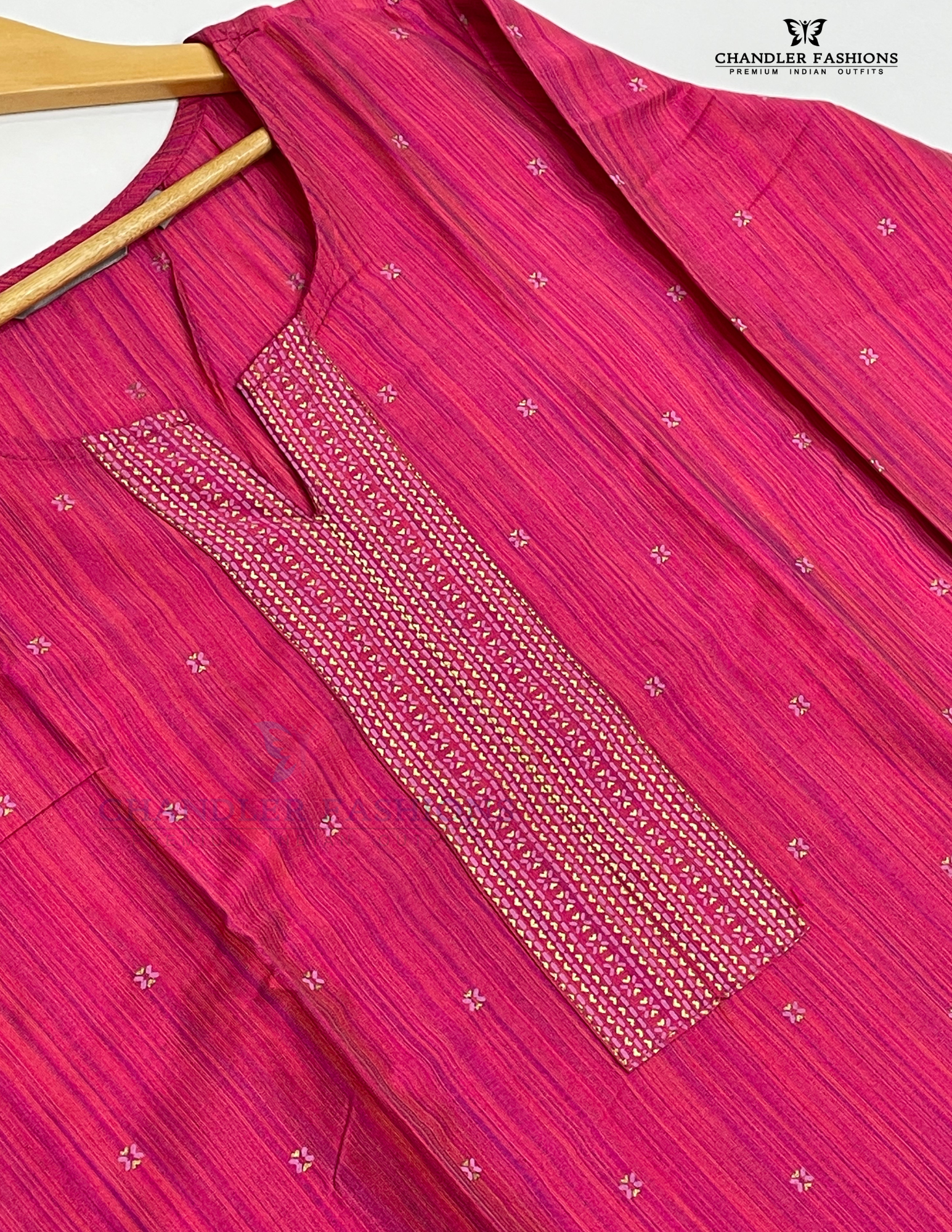 Dark Pink Color Rayon Kurti And Palozzo Suits In Suncity