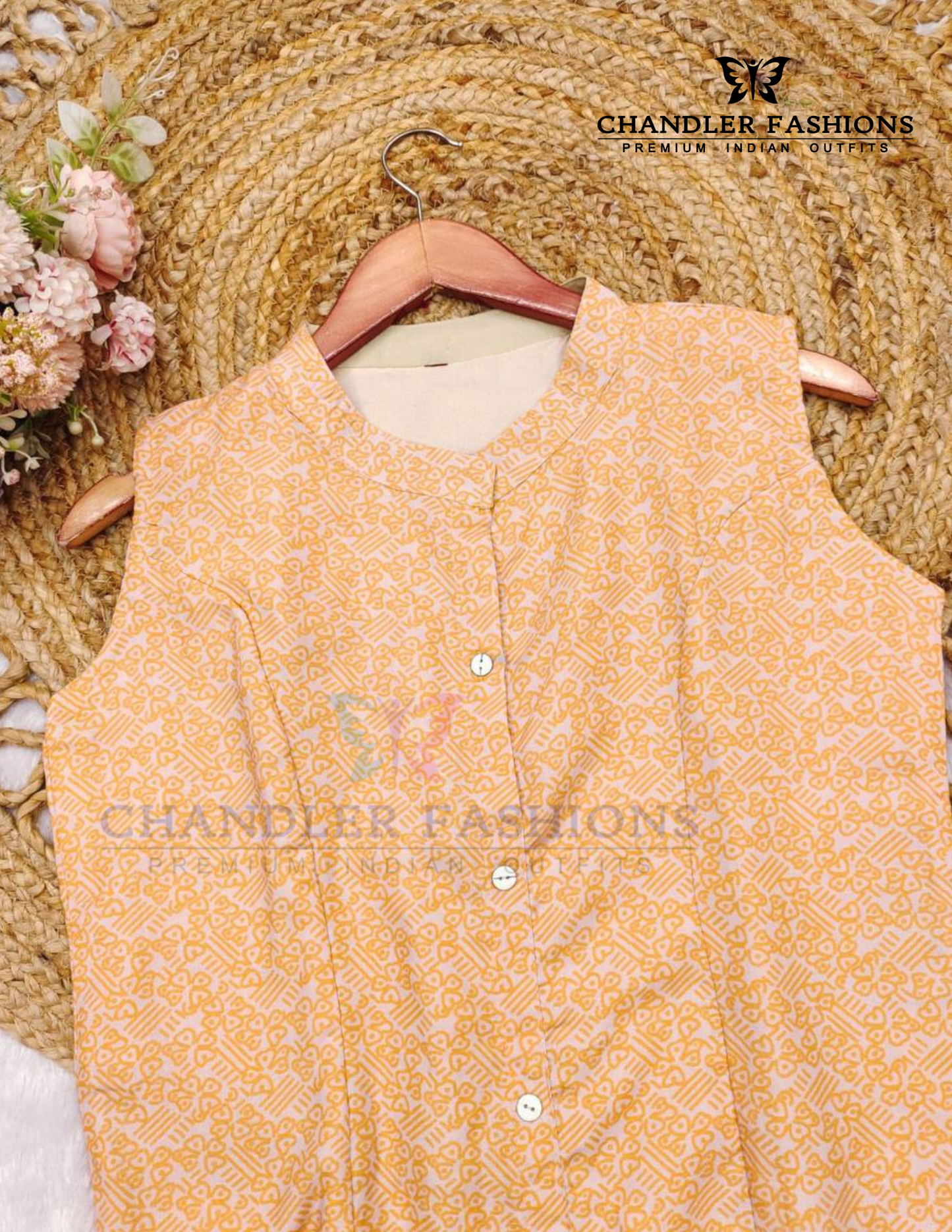 Sandal Color Cotton Work Palazzo Suits In USA
