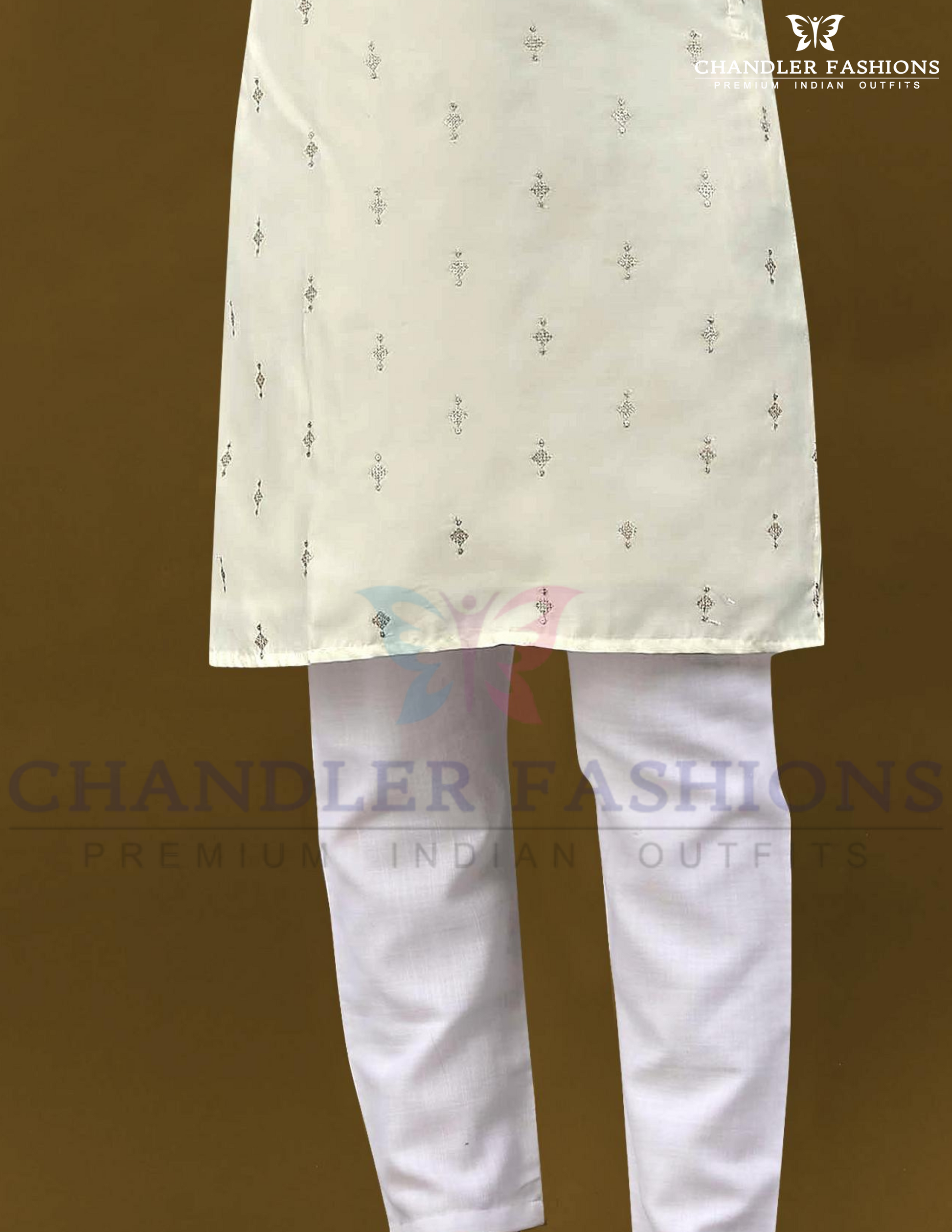 Graceful White Color Designer Kurta In USA