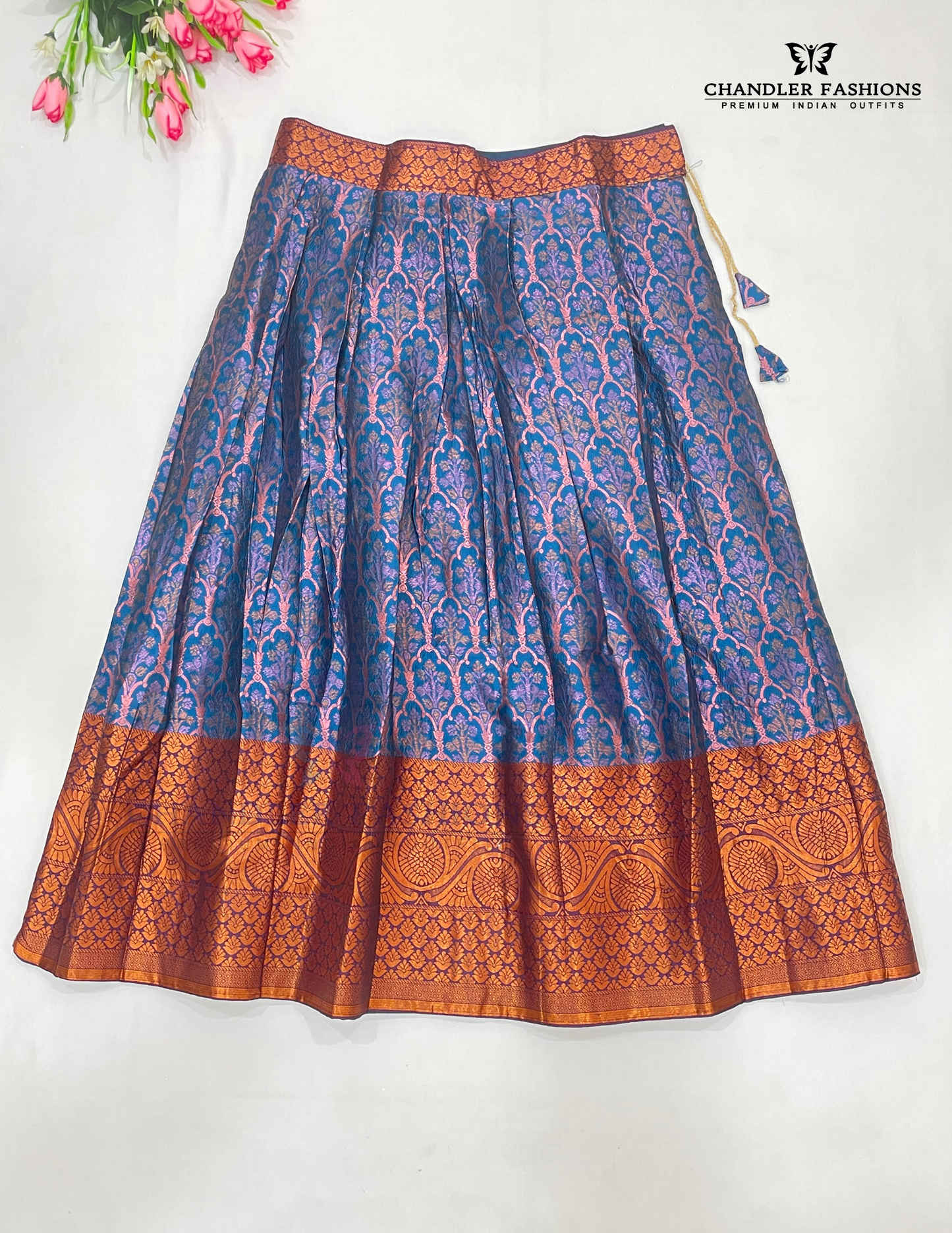 Blue Color Silk Choli Sets With Stone Work In Suncity