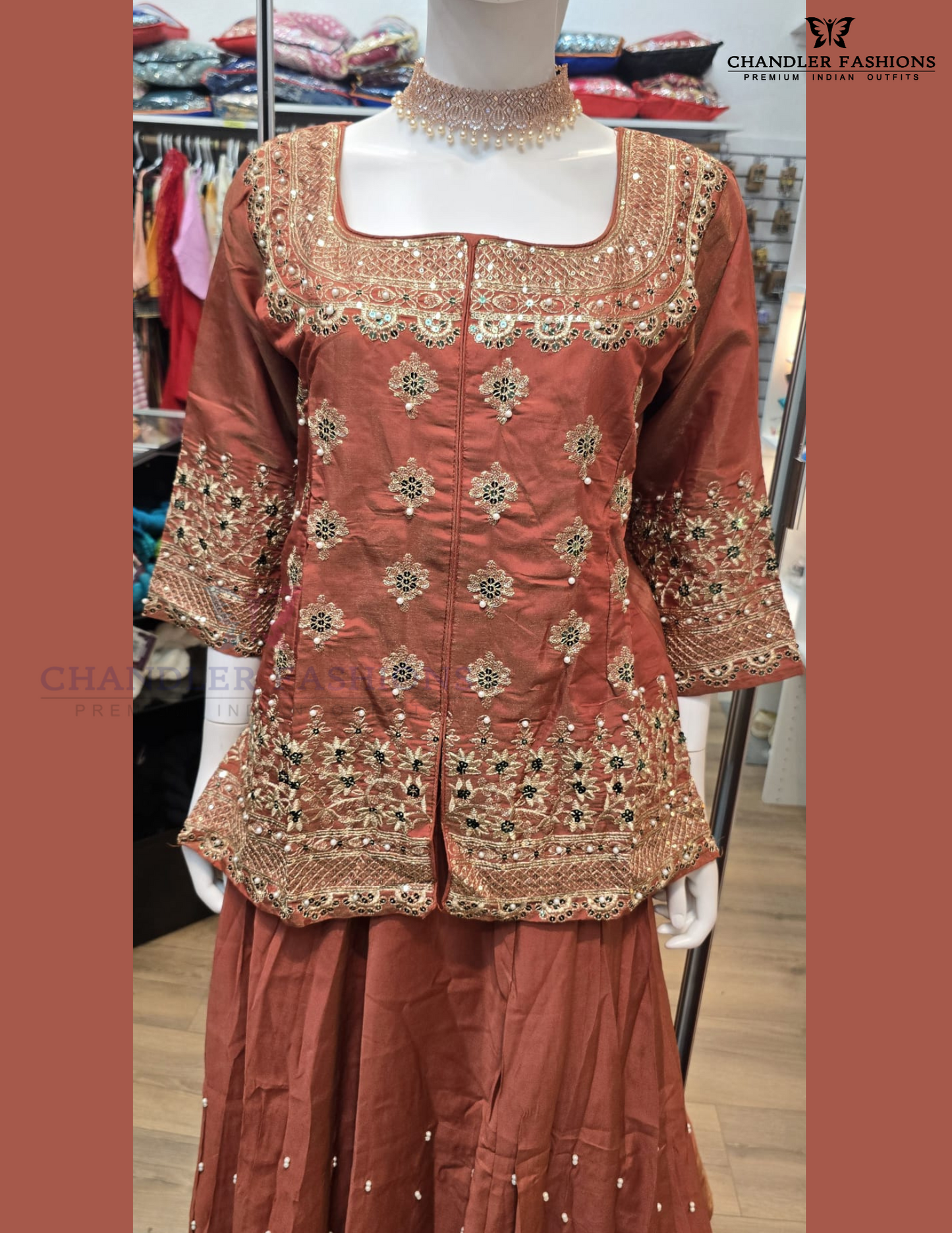 Peach Color Shimmer Silk With Sequins Work Lehenga In Suncity
