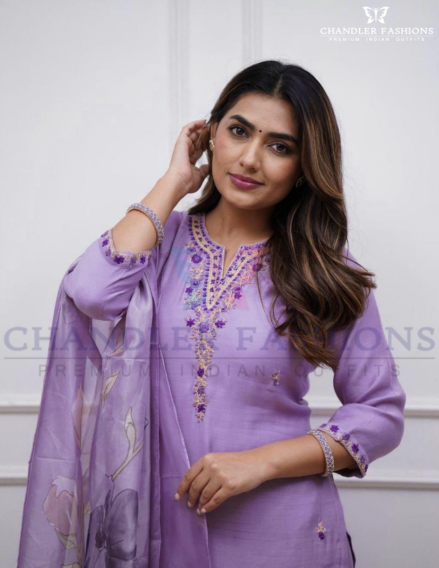 Goergeous Lavender Color Reyon Slub Cotton With Embroidery Work Salwar Suits For Women Near Me