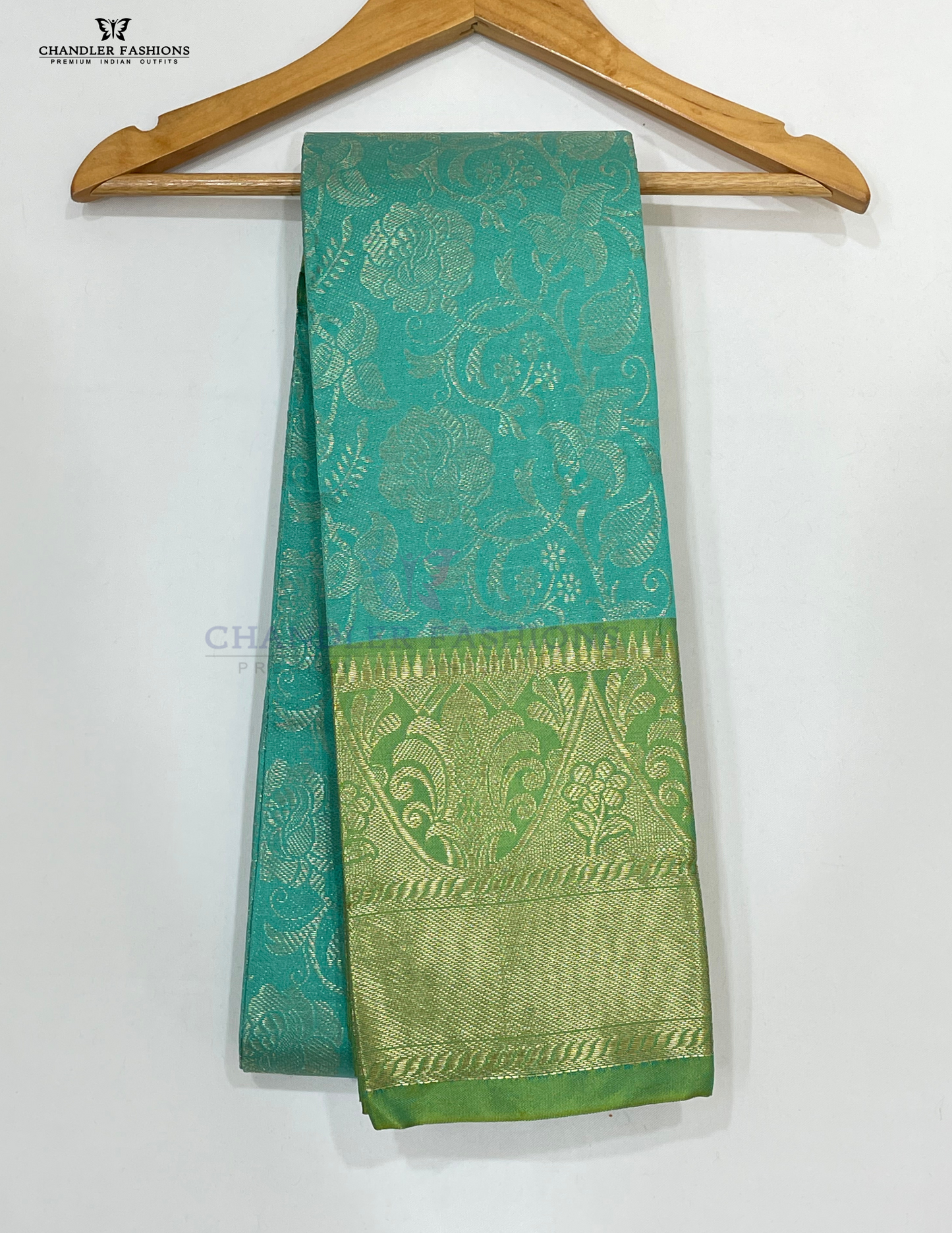 Light Green Color Art Silk Saree With Silver Zari Work Near Me
