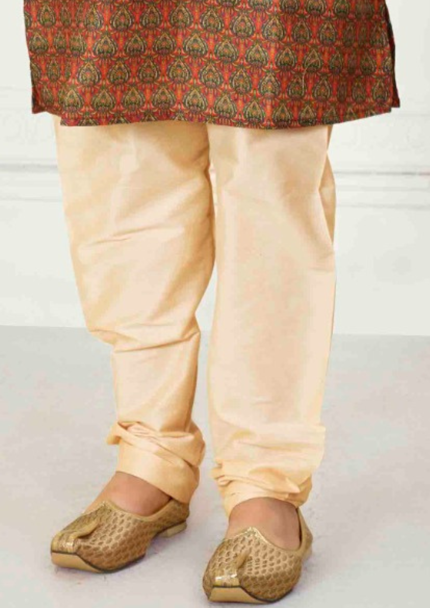 Designer Poly Cotton Kurta Pajama Set For Kids In Tempe