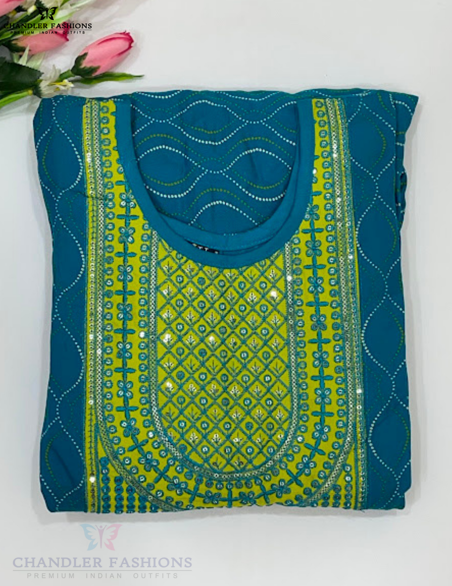 Fascinating Embroidery Sequins Kurti For Women Near Me