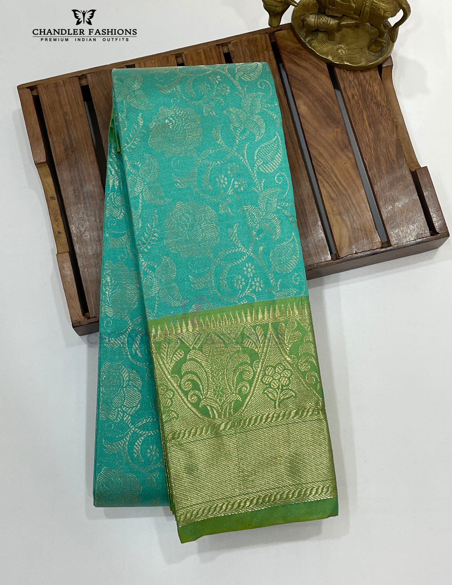 Light Green Color Art Silk Saree With Silver Zari Work In USA