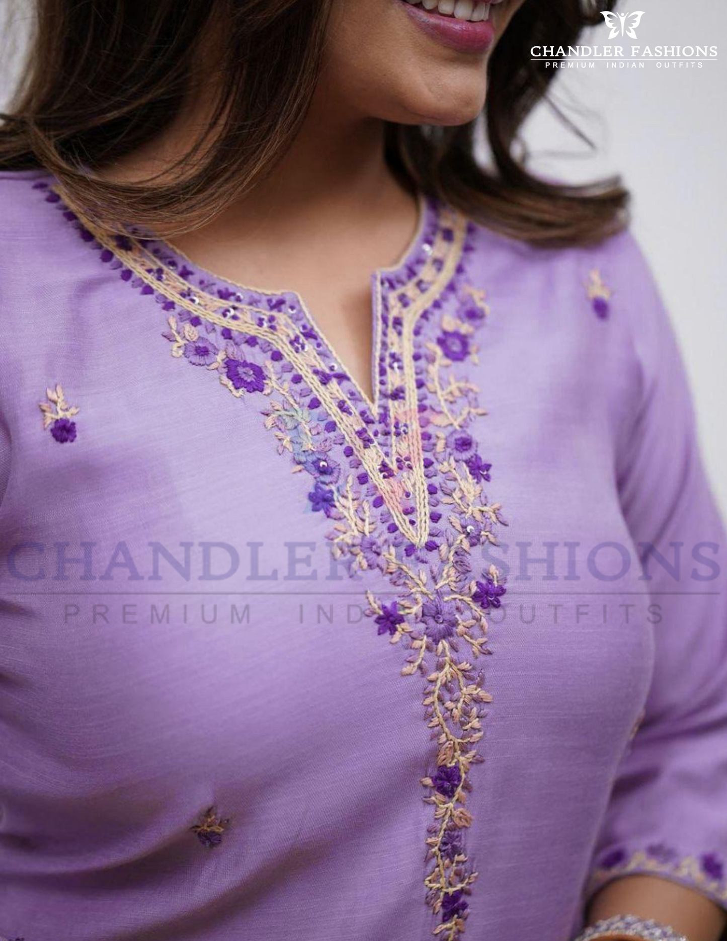 Goergeous Lavender Color Reyon Slub Cotton With Embroidery Work Salwar Suits In USA
