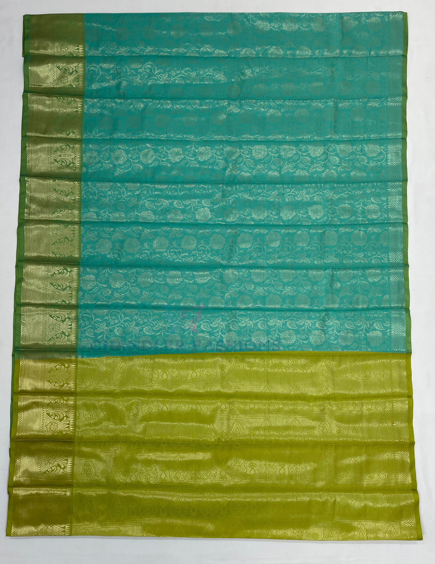 Light Green Color Art Silk Saree With Silver Zari Work In Chandler