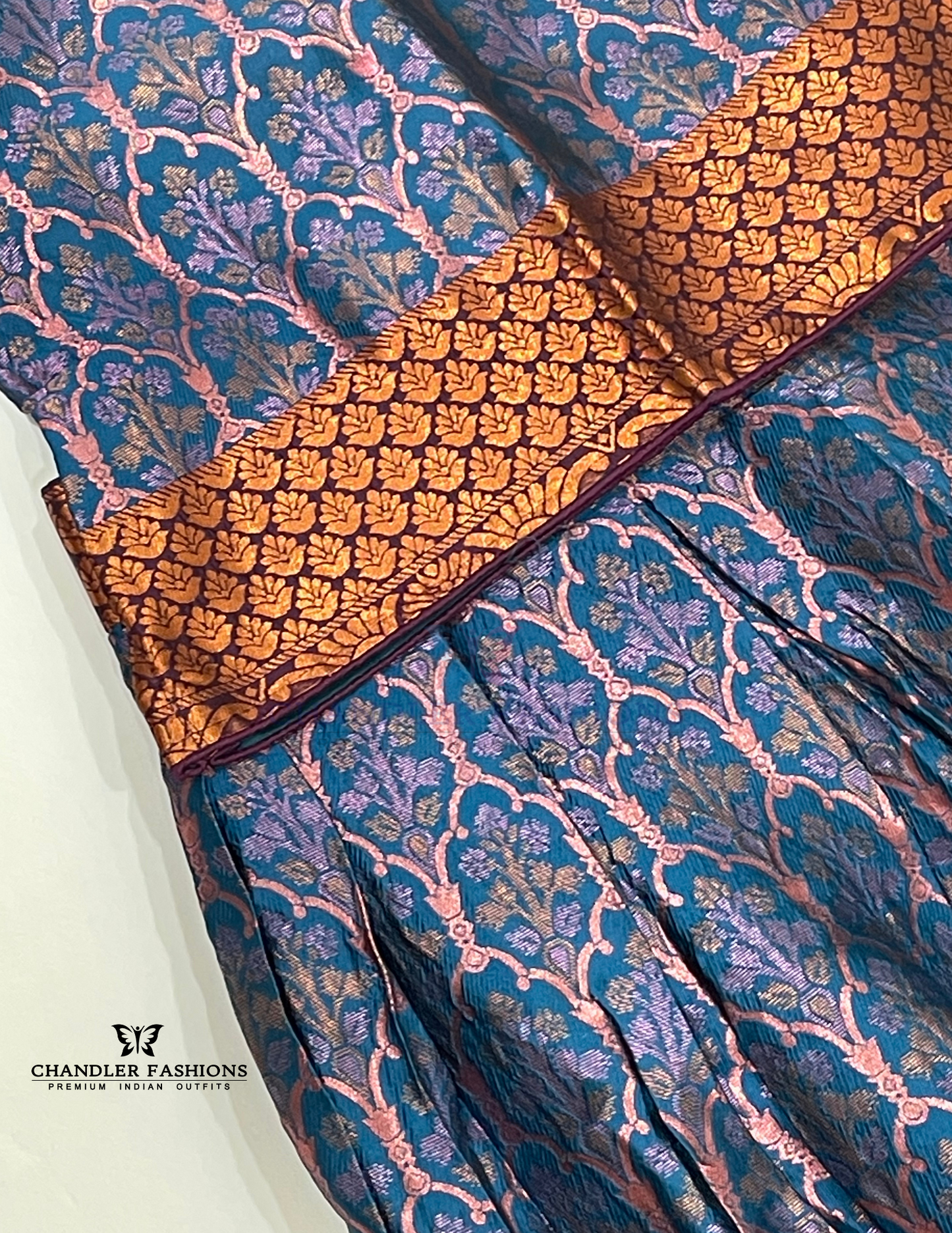 Blue Color Silk Choli Sets With Stone Work