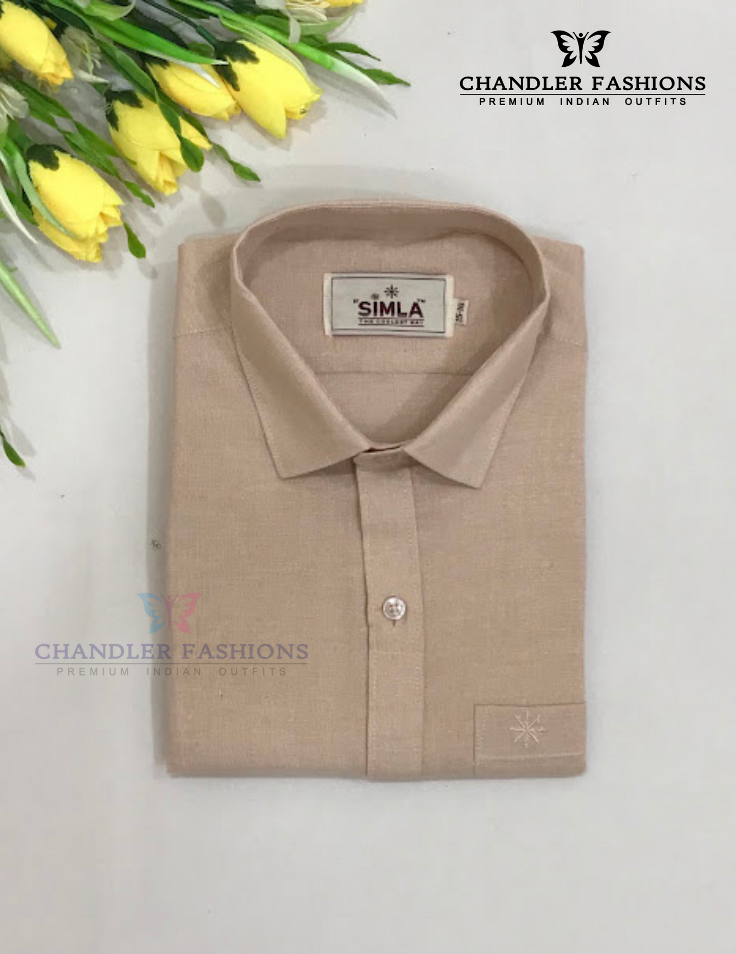 Stunning Copper Color Cotton Shirt With Tissue Zari Work Dhoti Set In USA