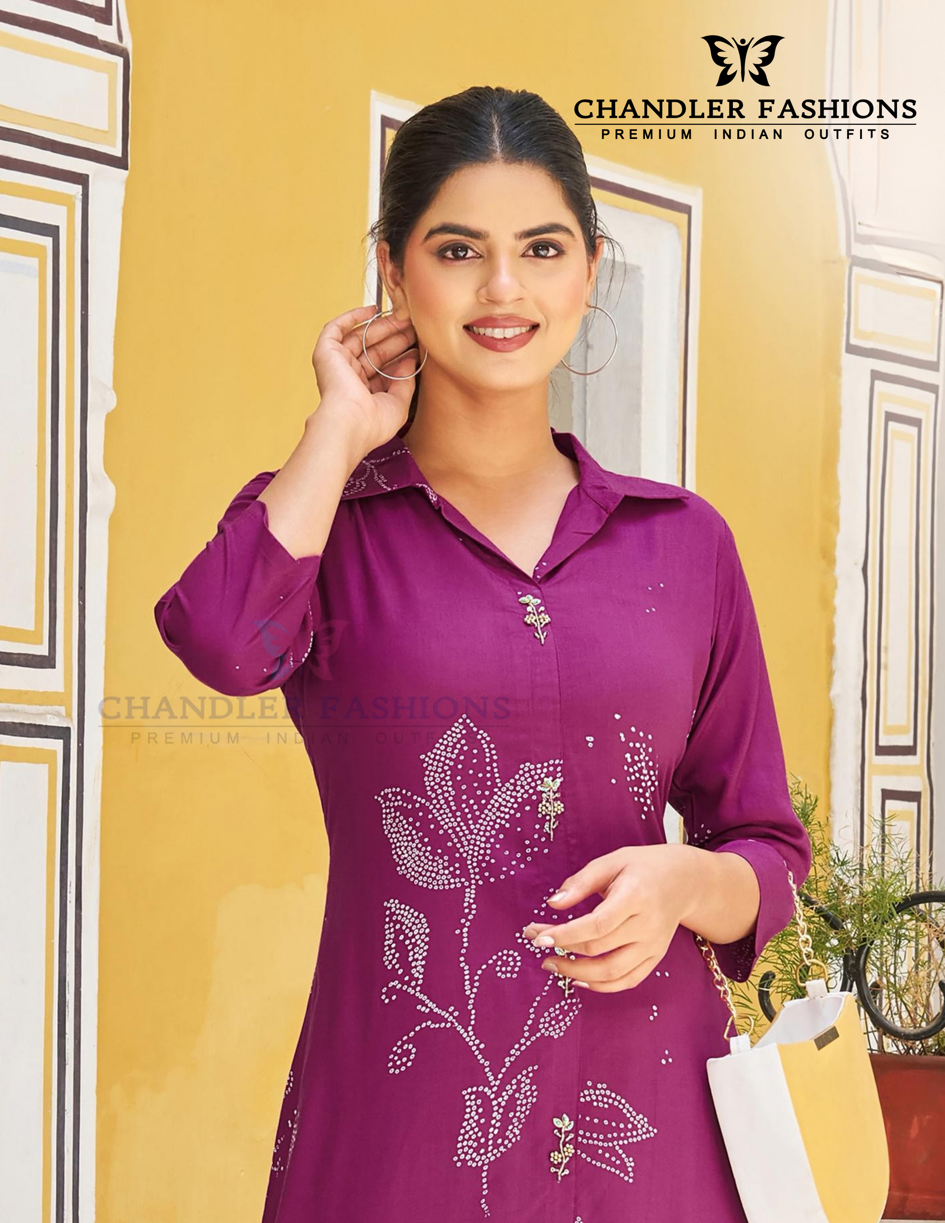 Purple Color With Palazzo Pants Near Me