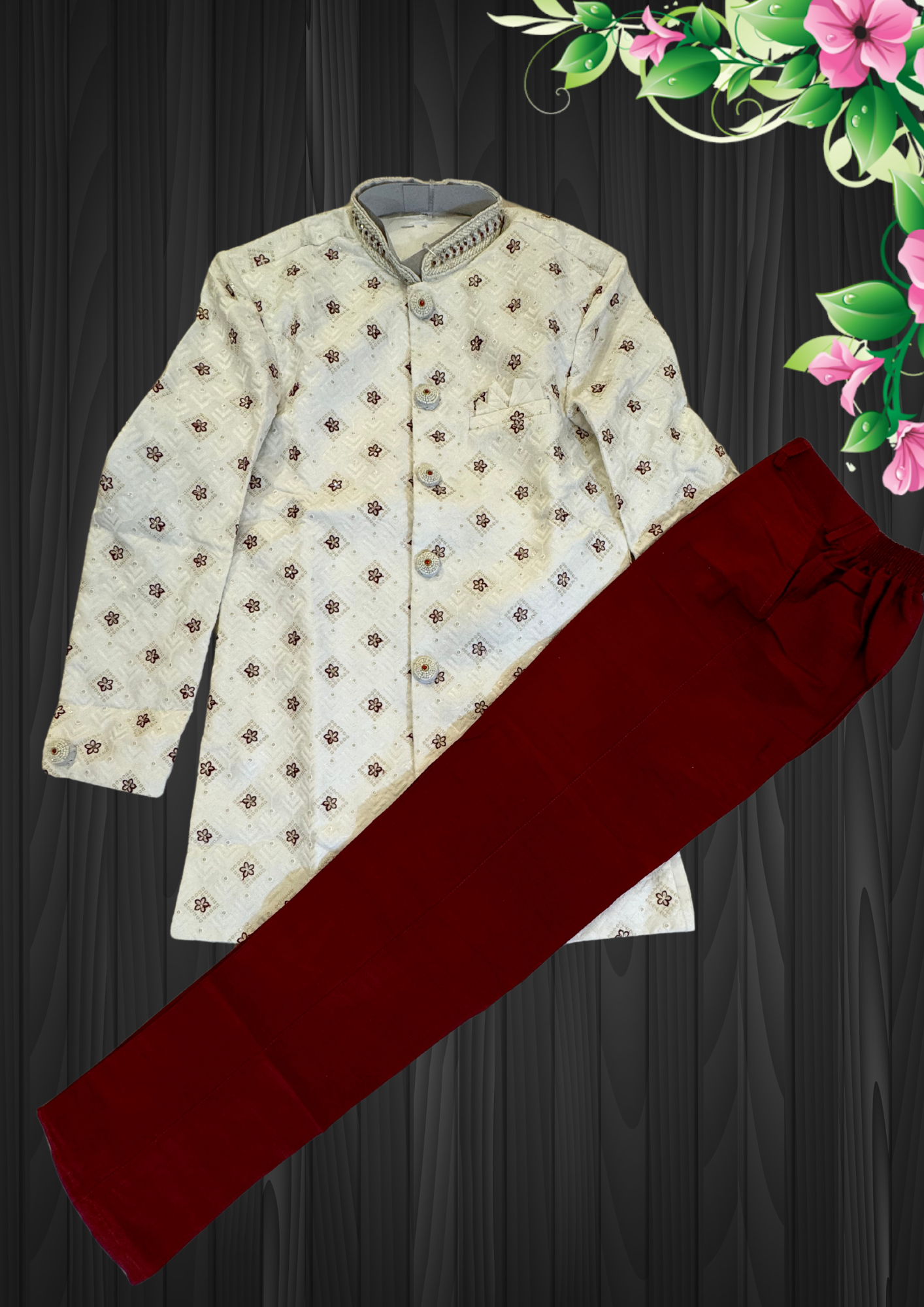 Pearl Buttons Sherwani Sets For Kids In Phoenix