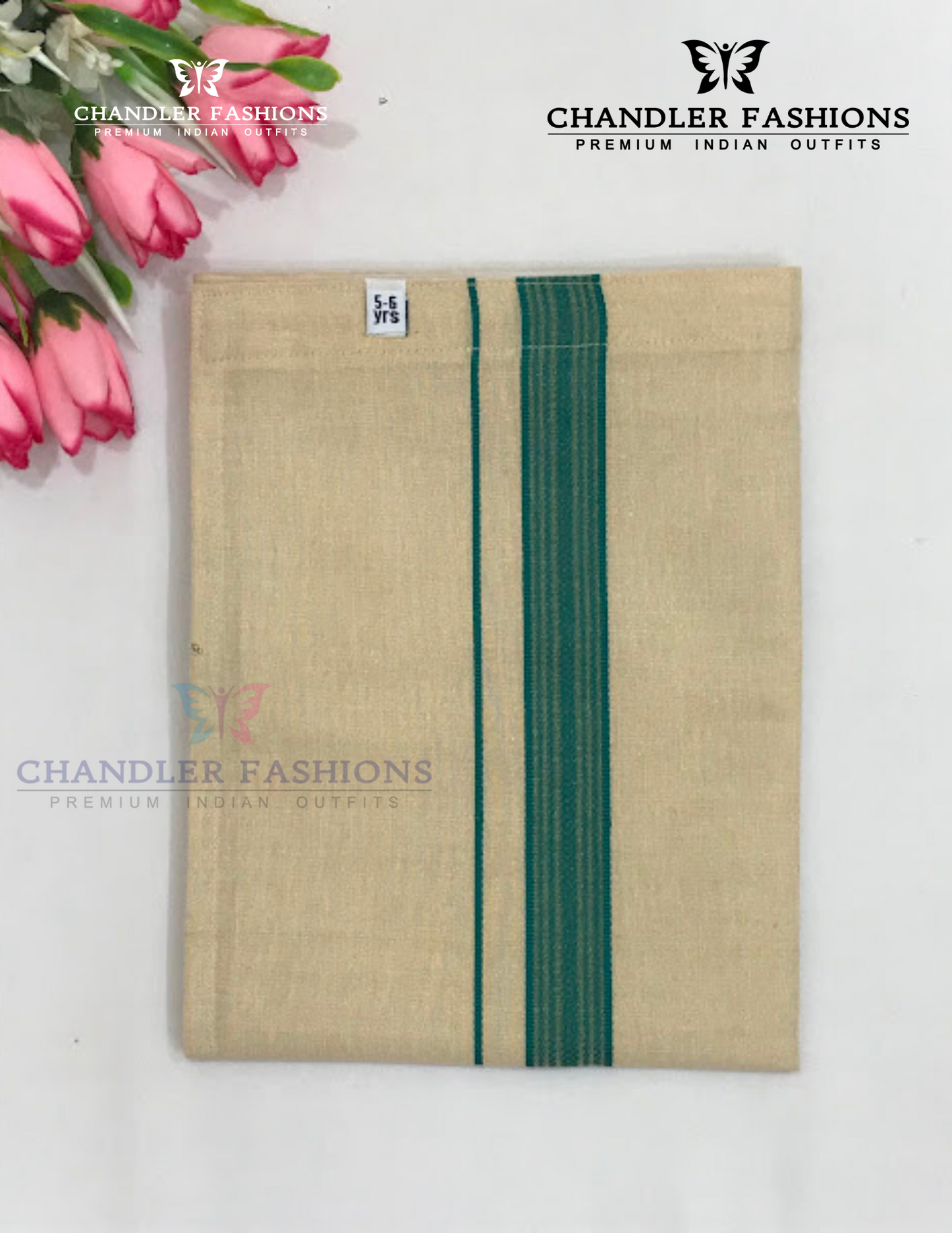 Green Color Cotton Shirt With Tissue Zari Work Dhoti Set In Mesa