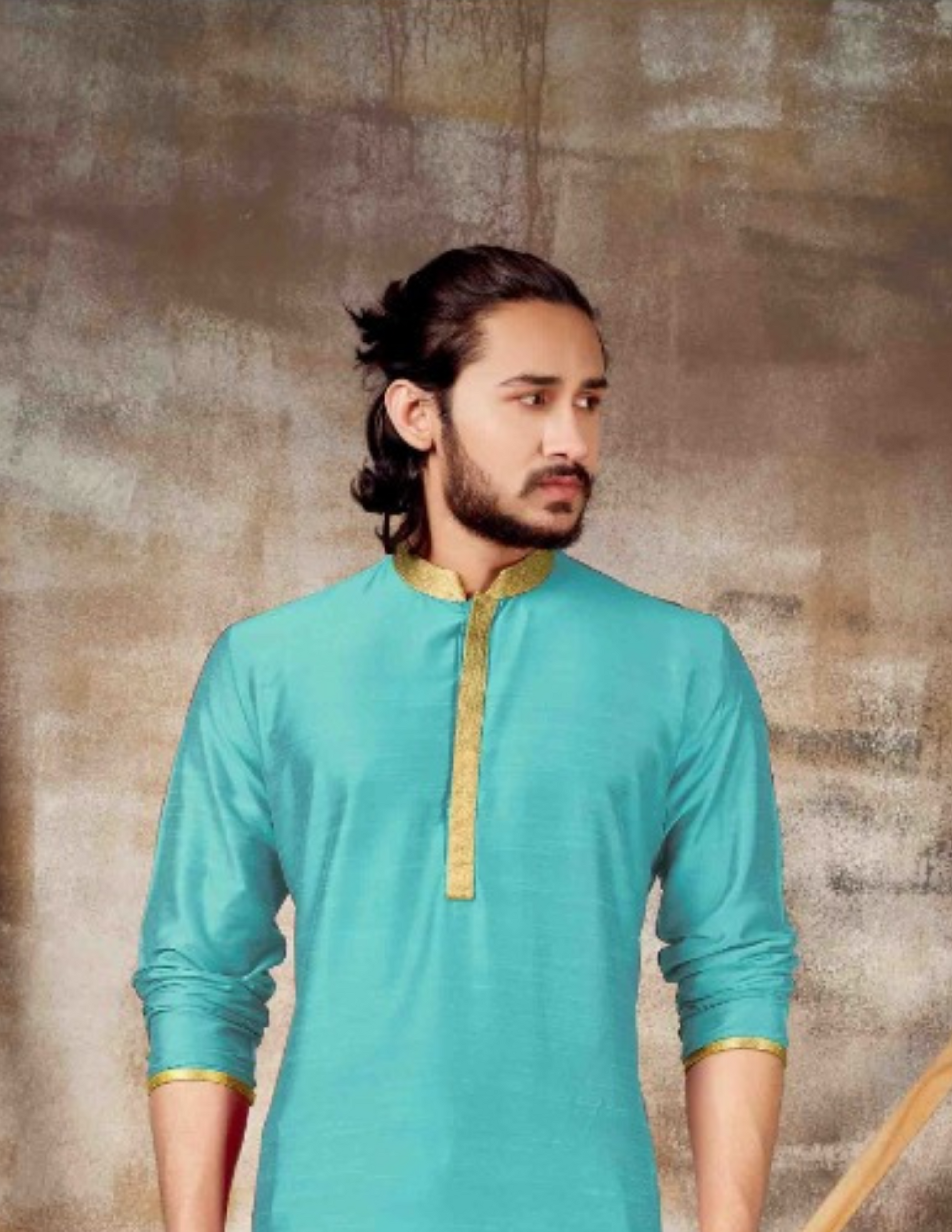 Graceful Sea Green Colored Premium Slub Silk Kurta With Pajama Set  Near Me