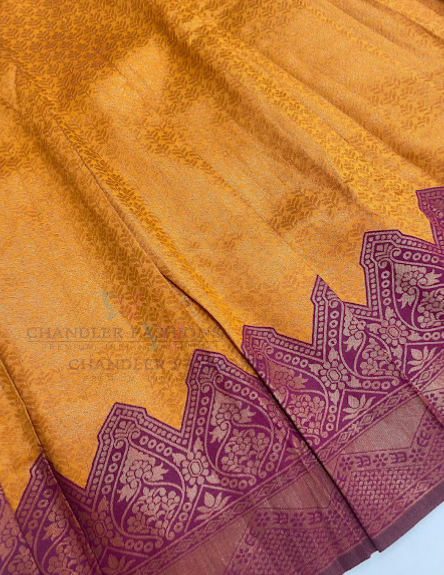 Pink And Mustard Yellow Color Silk Langa set In Surprise