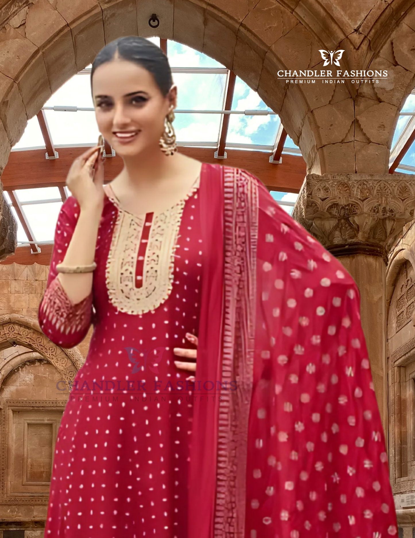 Red Color Embroidery Work Salwar Suits Near Me