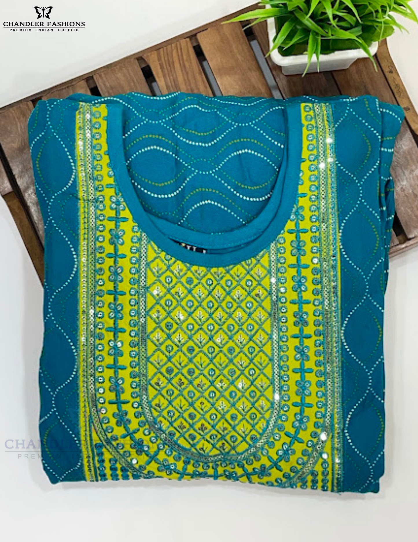 Fascinating Blue Rayon Kurti For Women In Chandler