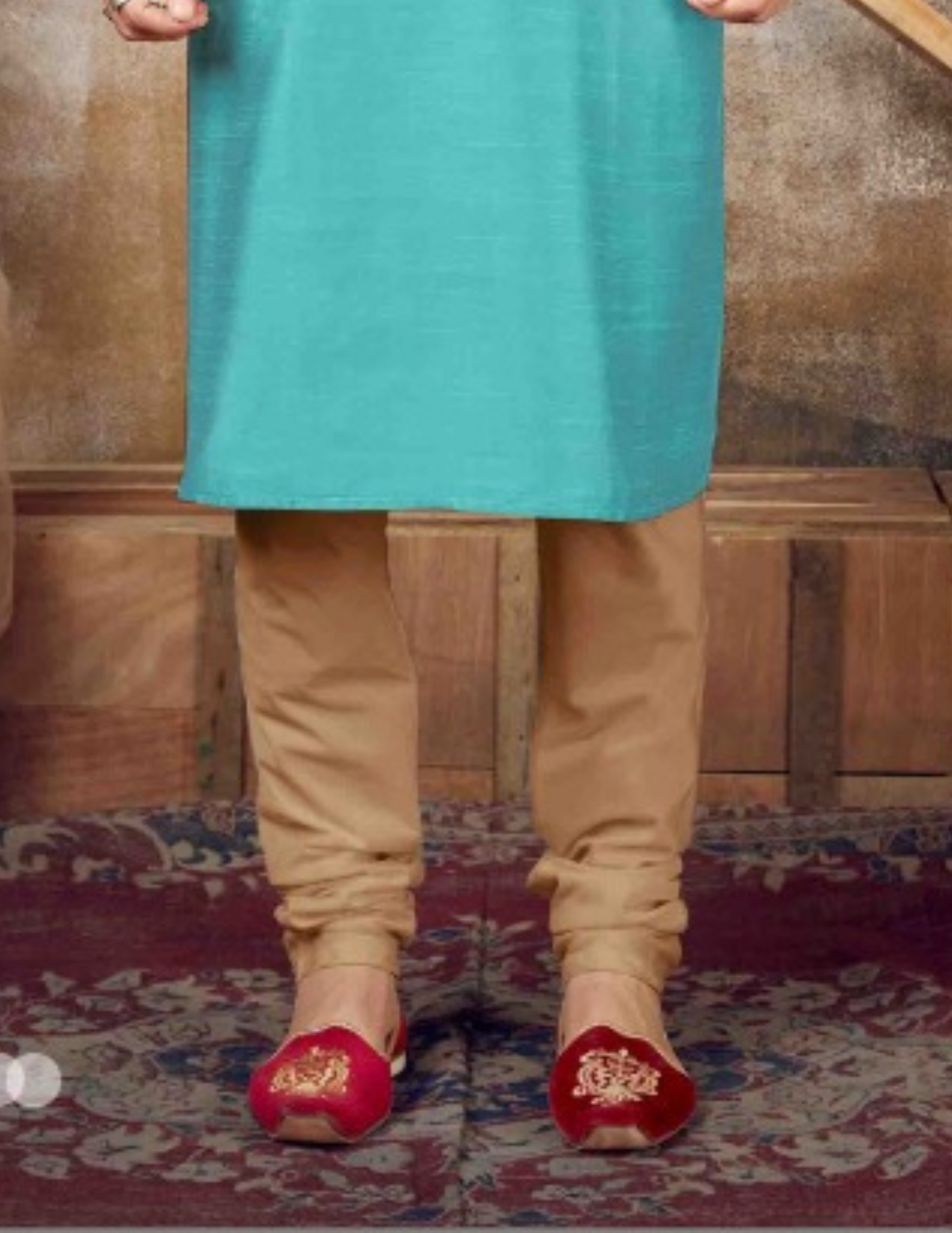 Graceful Sea Green Colored Premium Slub Silk Kurta In USA