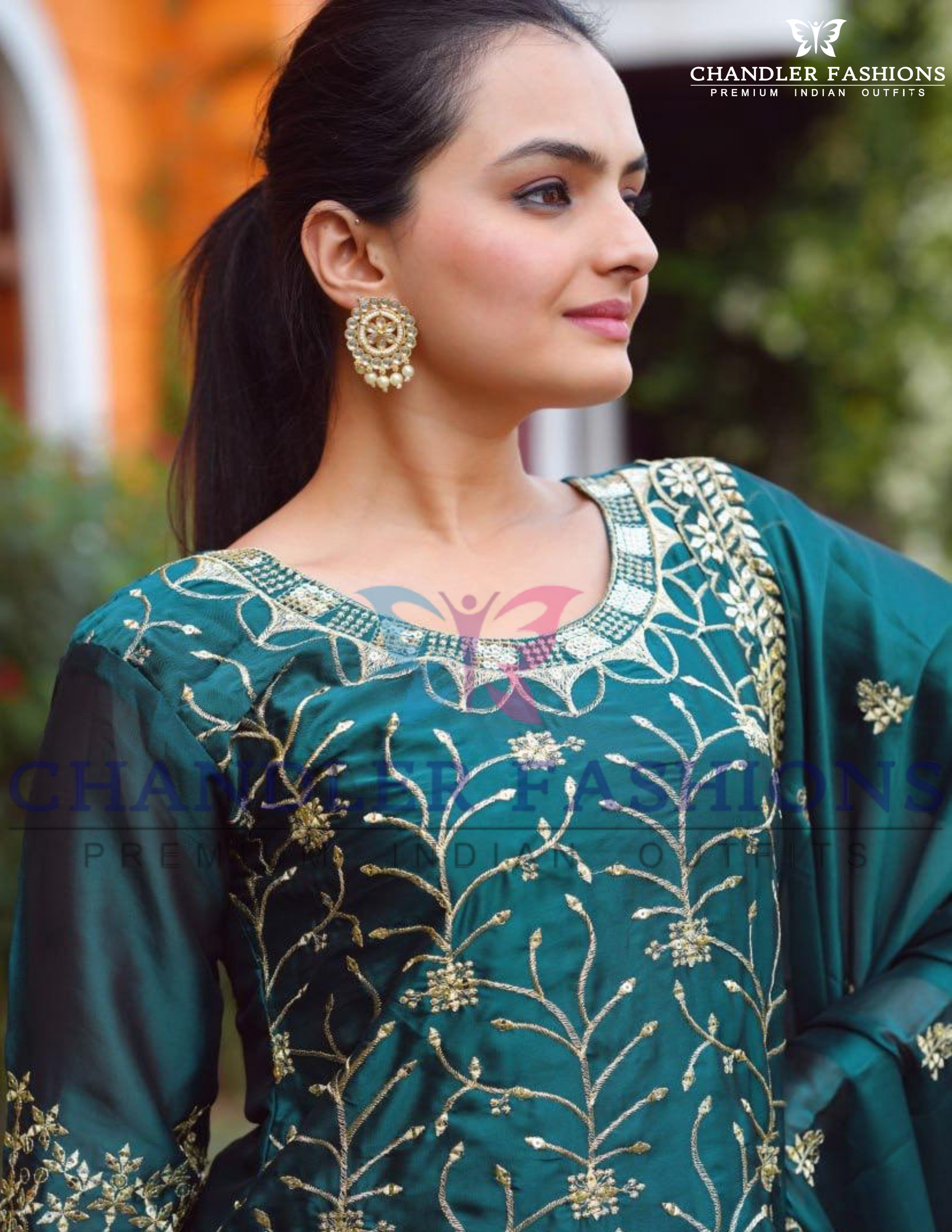 Rangoli Heavy Embroidery And Sequins Suit USA