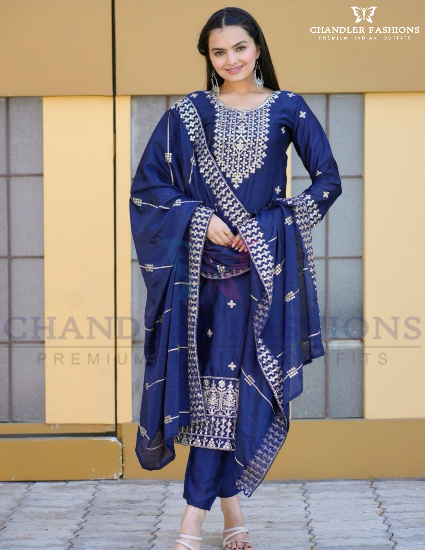Charming Blue Salwar Suits With Dupatta Near Me