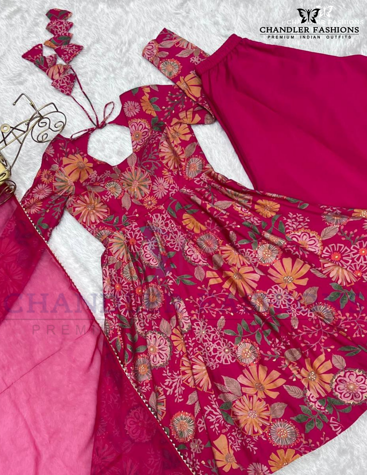 Roman Silk Kurti And Palazzo With Dupatta Set In Tempe