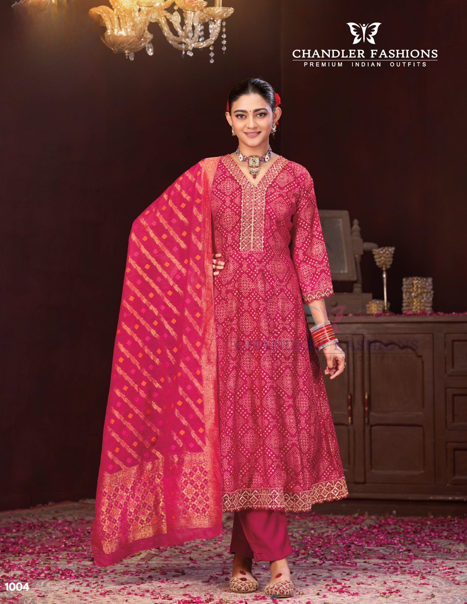 Attractive Pink Color Berlin Silk Kurti Suit With Embroidery Work