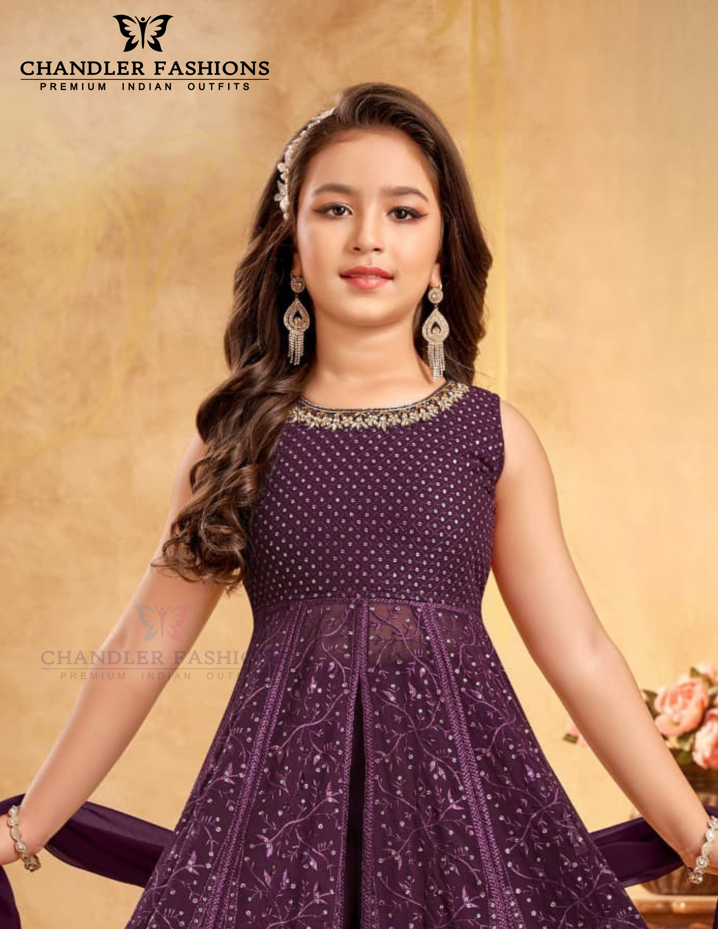 Wine Colored Embroidery And Sequins Work Kurti Suits Near Me