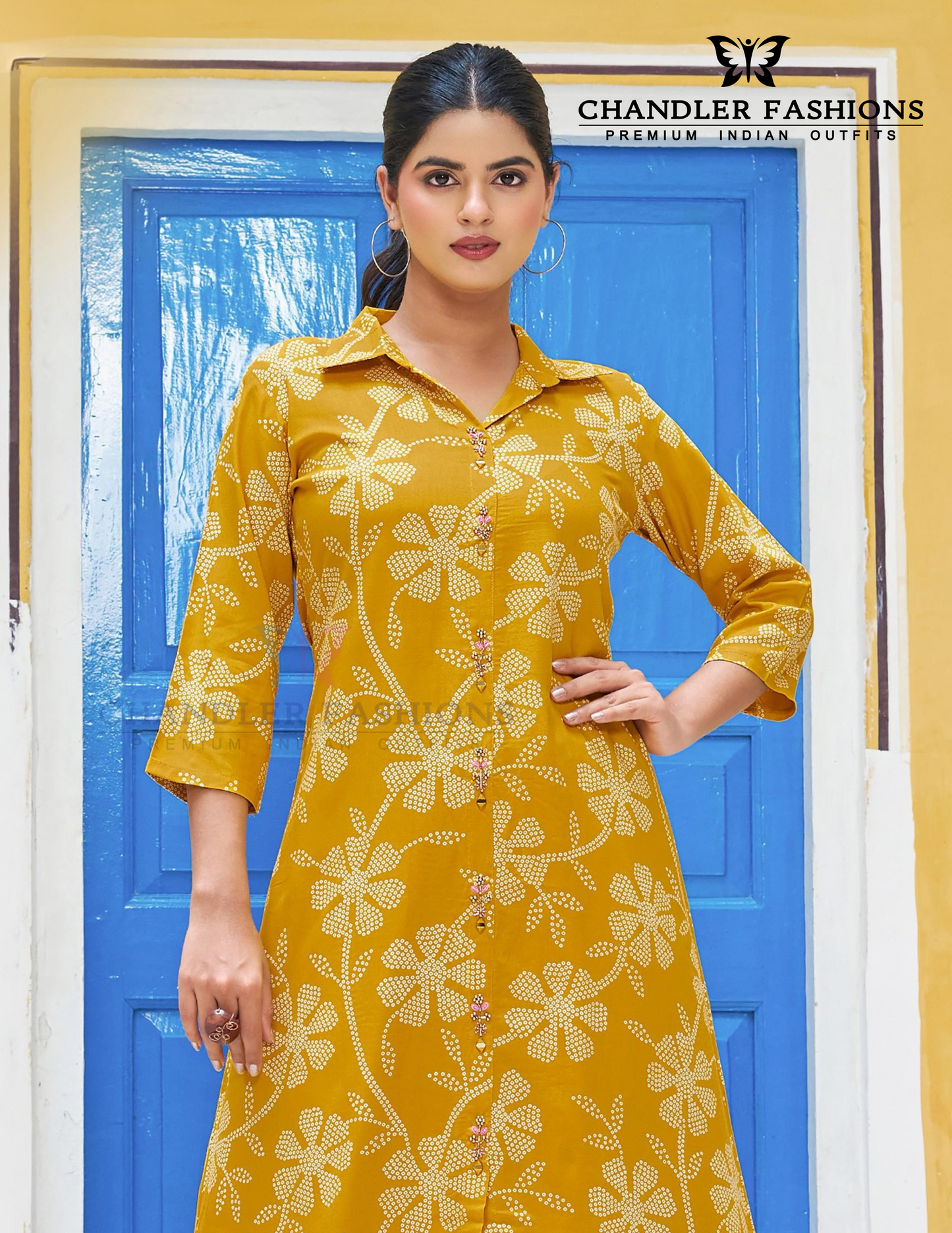 Rayon Printed Kurti With Palazzo Pants Near Me
