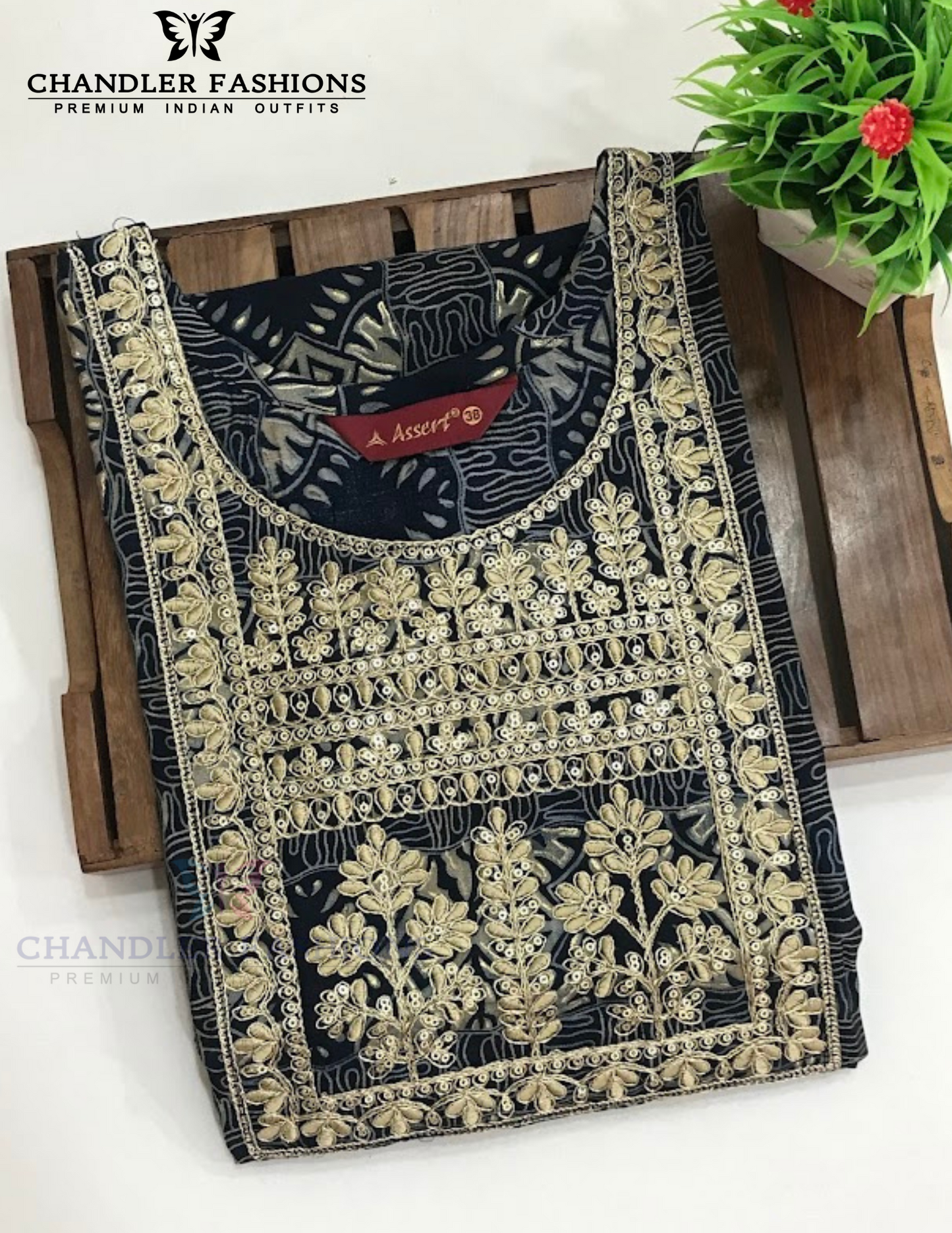 Charming Dark Blue Color Poly Cotton With Embroidery And Sequins Work Kurti For Girls Near Me