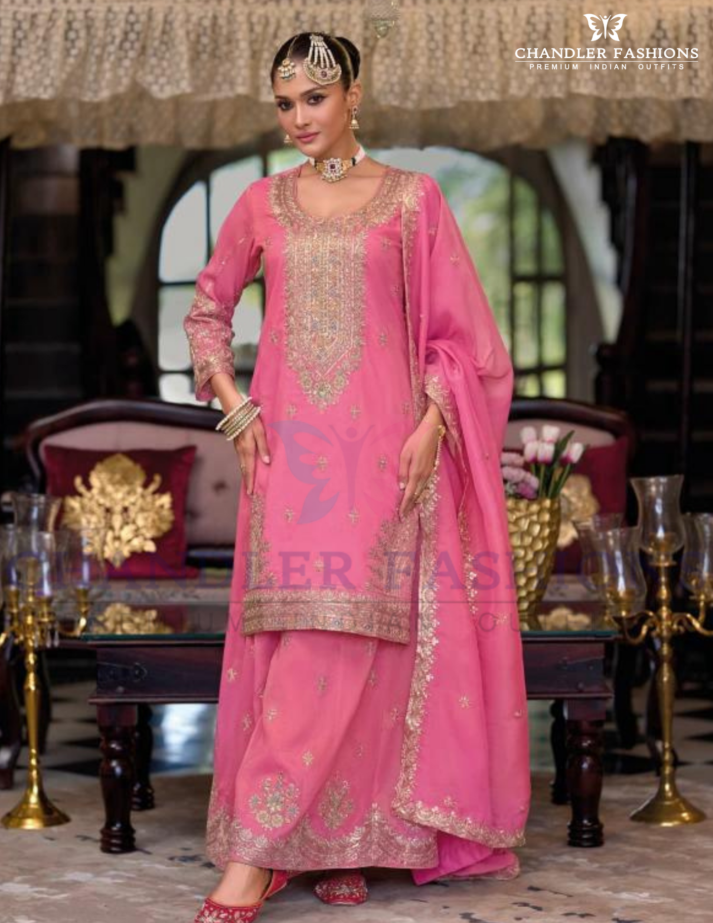 Heavy Embroidery Work Palazzo Suits For Women Near Me