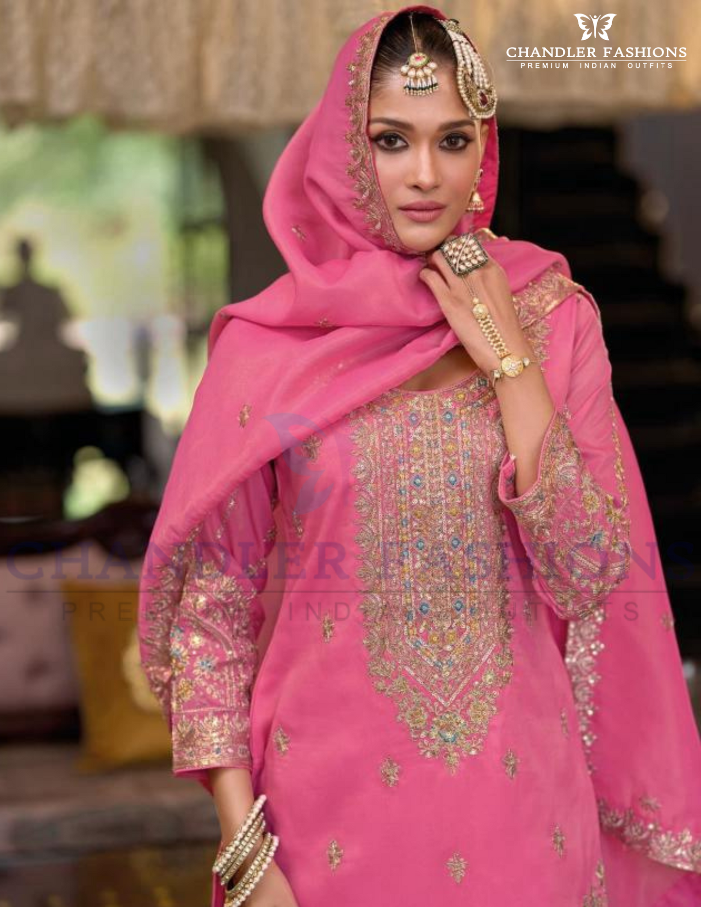 Pink Color Work Kurtis For Women In Mesa