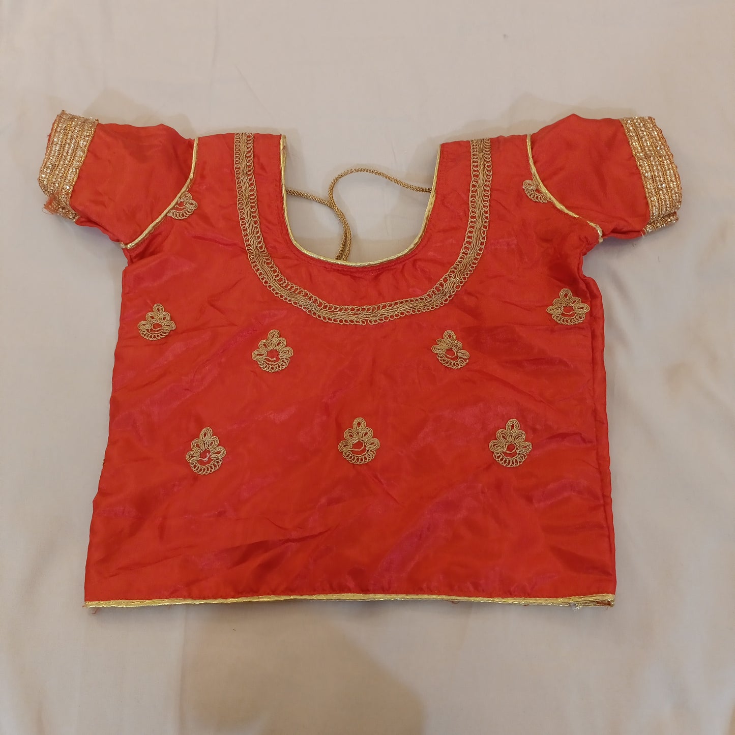 Gorgeous Orange Kids Lehanga Set In Yuma