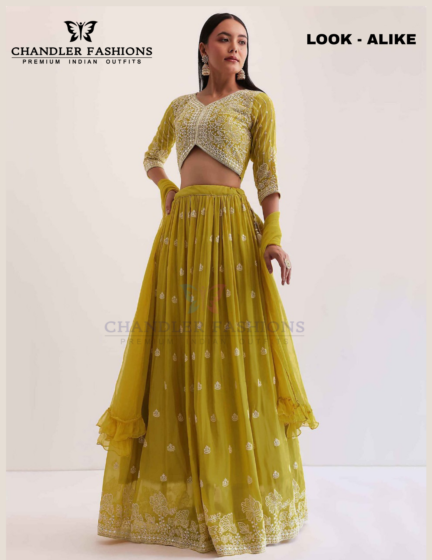 Mustard Yellow Color Georgette Lehenga Choli With Embroidery Work Near Me
