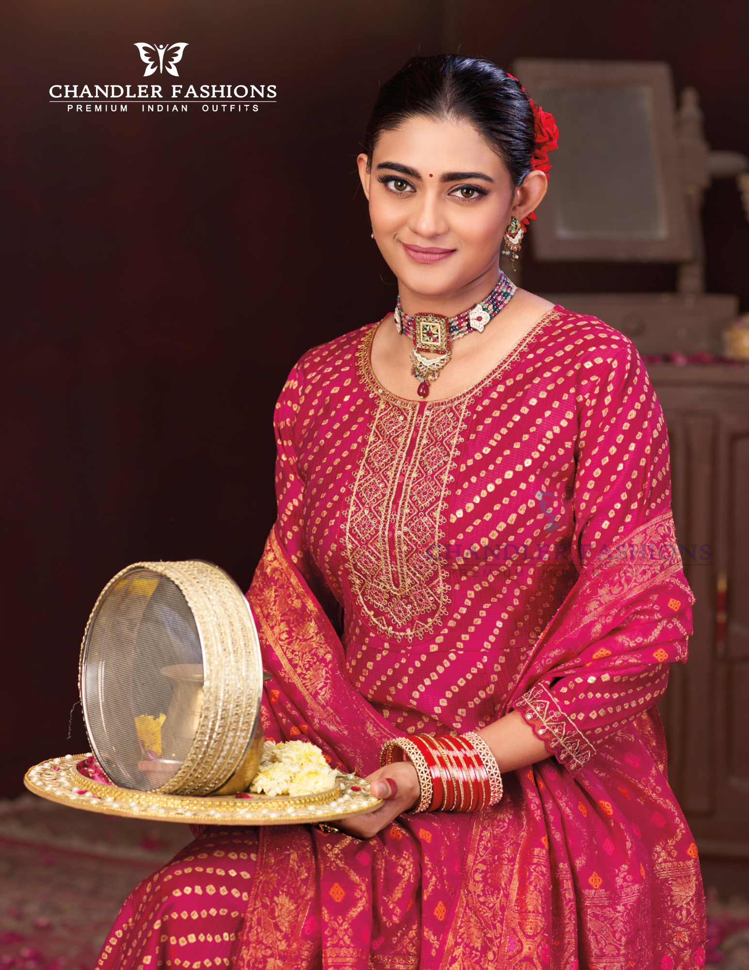 Charming Pink Color Berlin Silk Kurti Suit With Embroidery Work Near Me