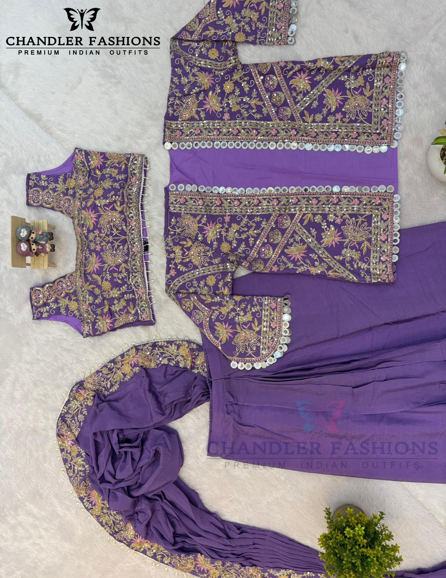 Beautiful Lavender Color Heavy Embroidery Work Ready To Wear Saree For Women Near Me