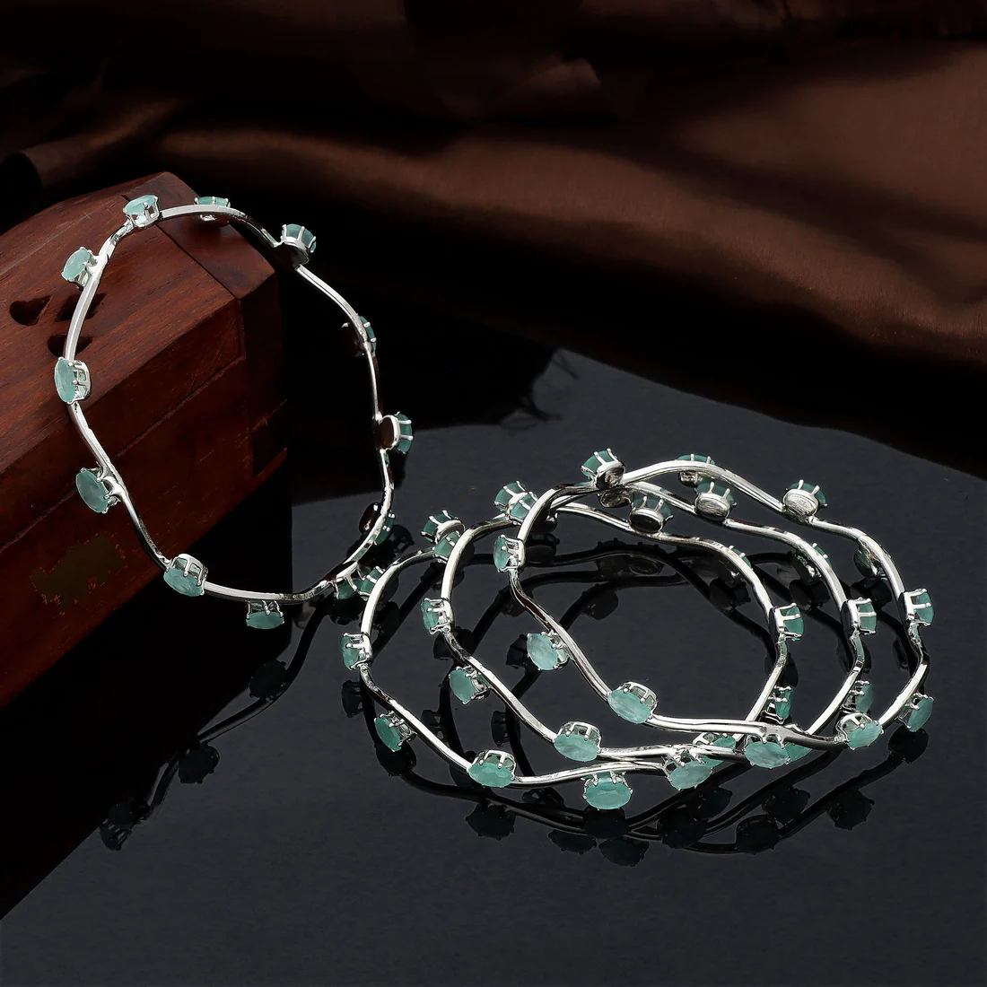 Sky Blue color Bangles in Skull Valley