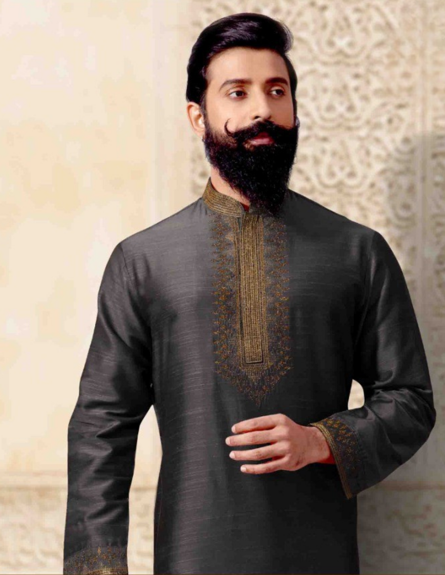 Black Kurta With Pajama Pant For Men Near Me
