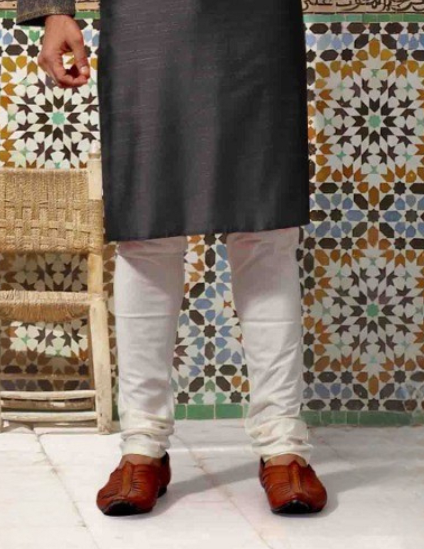 Black Color Kurta Pant For Men In USA