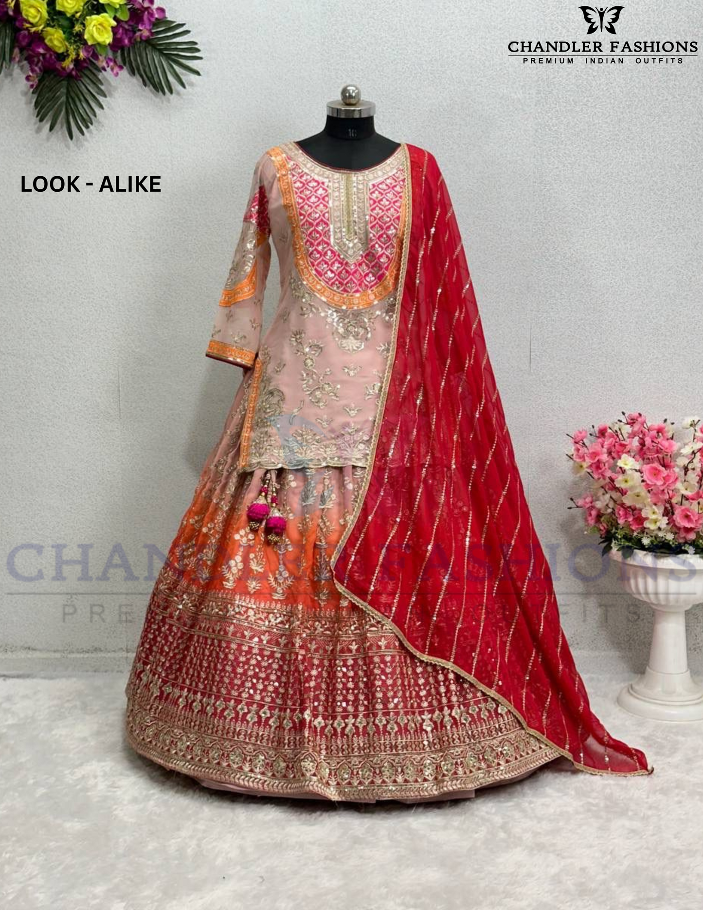 Charming Multi Color Faux Georgette With Heavy Embroidery Sequins Work Lehenga Choli