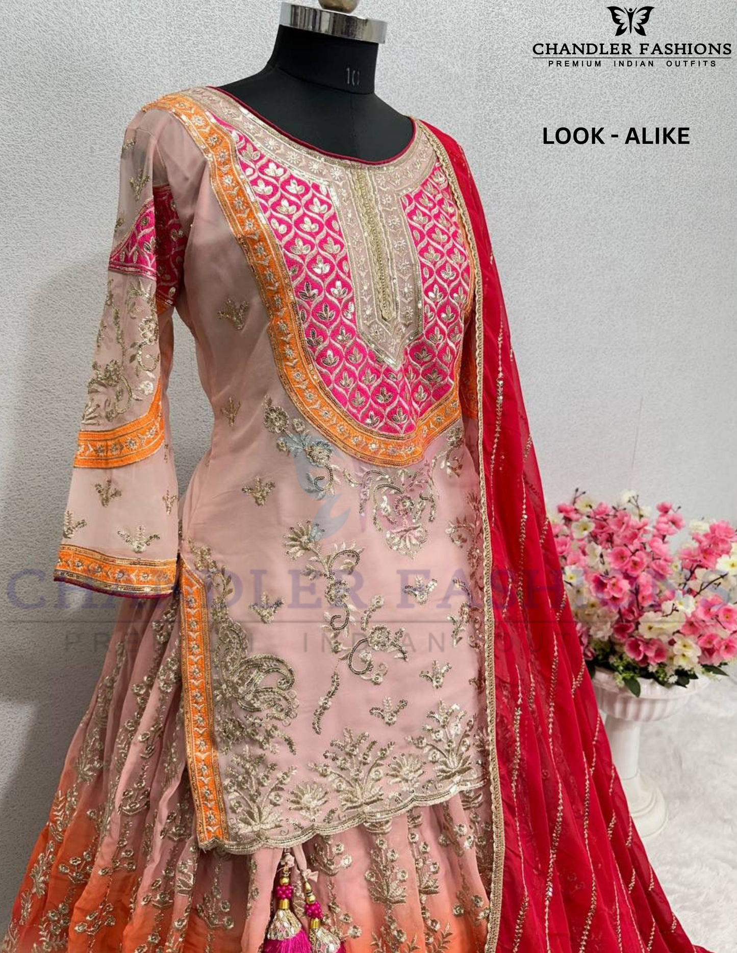 Multi Color Faux Georgette With Heavy Embroidery Sequins Work Lehenga Choli Near Me