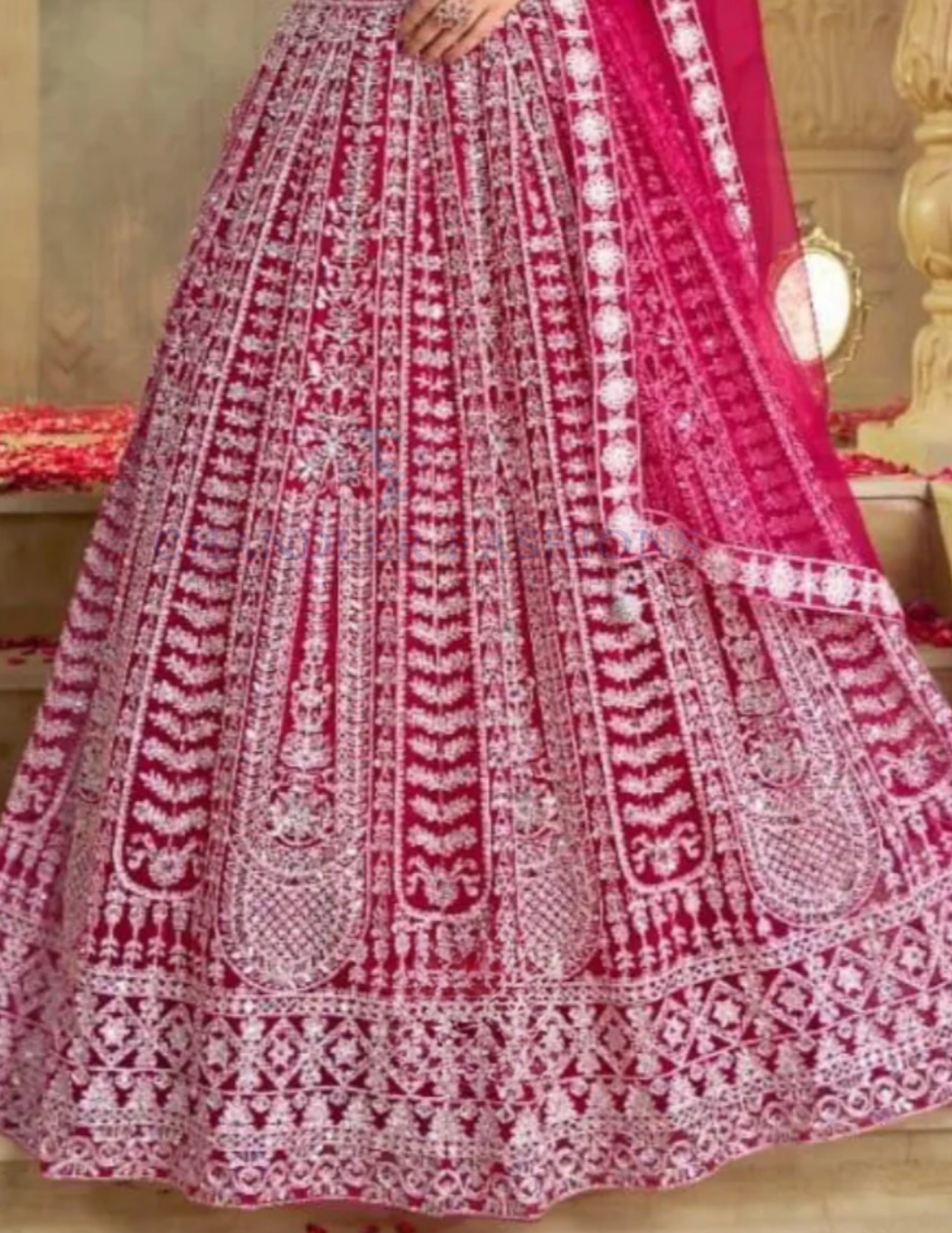 Embroidery And Mirror Work Lehenga In USA