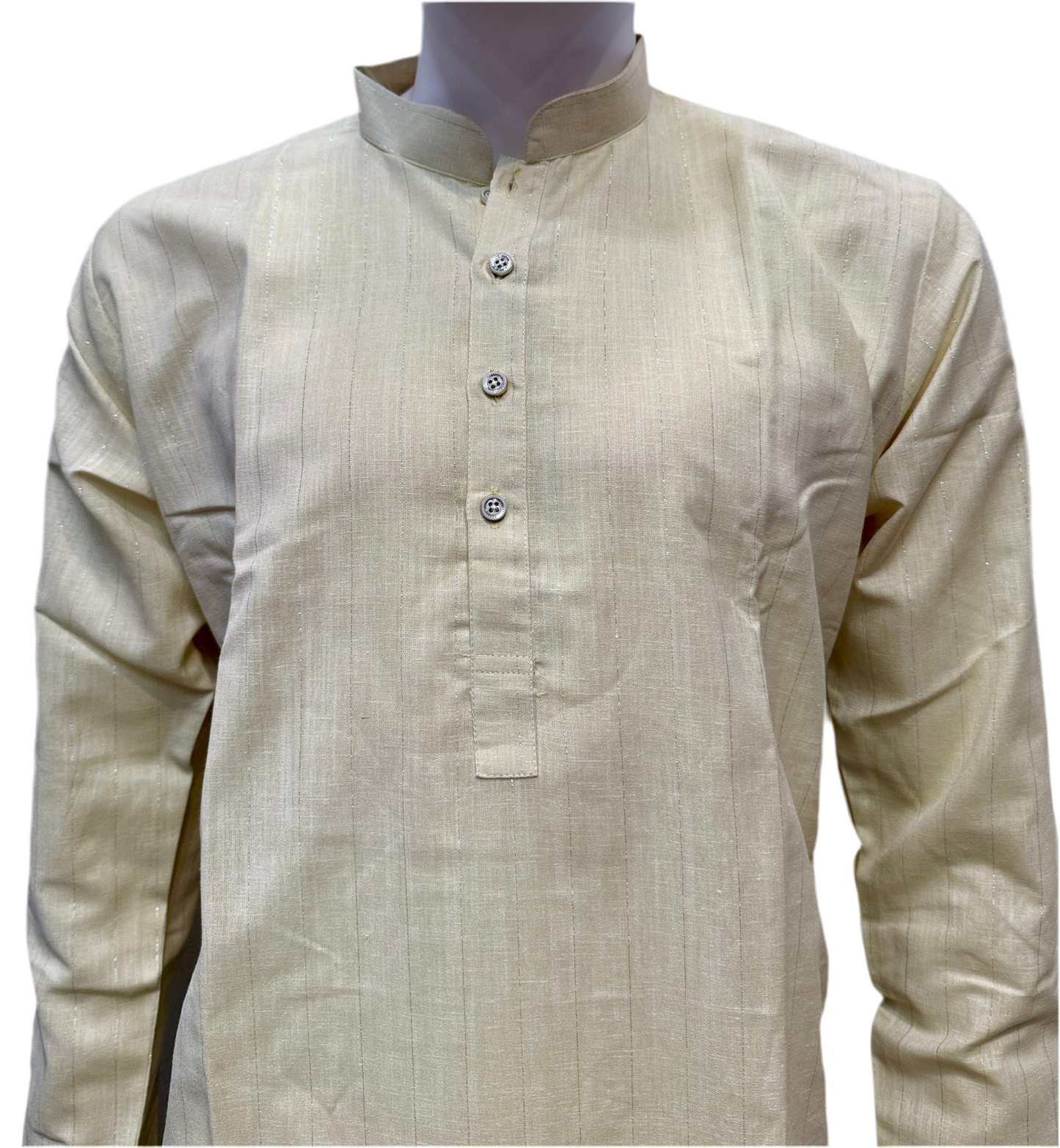 Mehendi Green Color Cotton Men's Kurta With Pajama Pant In USA