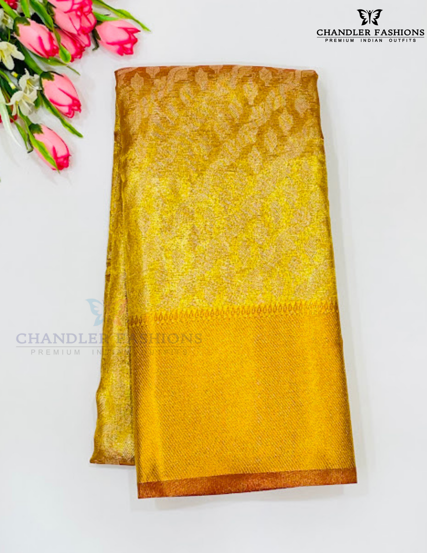 Art Silk Saree With Gold Zari Work For Women In USA