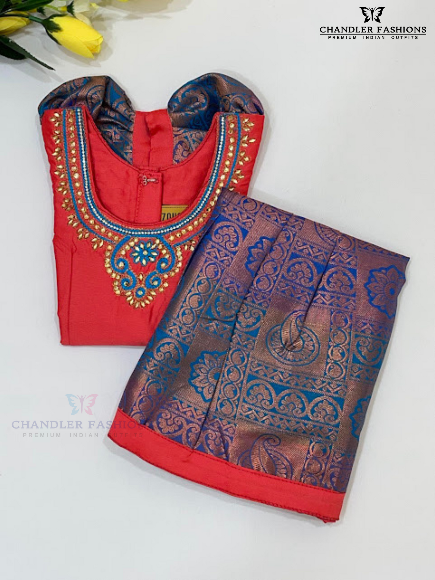Alluring Pink Color Art Silk Langa Sets With Stone Work For Girls