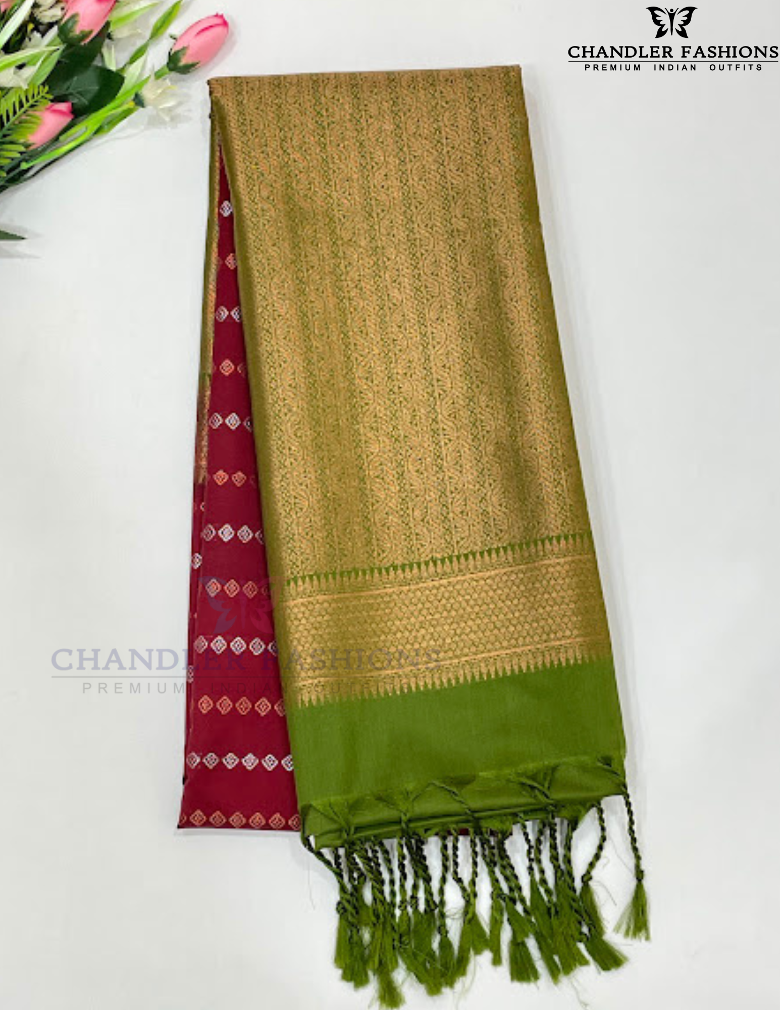 Beautiful Maroon Color Zari Work Soft Silk Saree With Contrast Pallu For Women